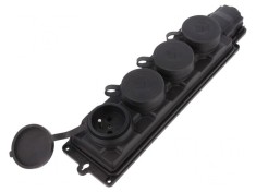 Conector alimentare AC 250V 16A IP44 Negru