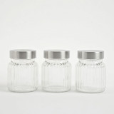 Set 3 mini borcane din sticla