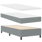 Cumpara ieftin Pat cu arcuri cu benzi LED Gri deschis 80 x 200 cm tesatura