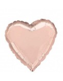 Balon Folie Metalizat Inima Rose Gold - 45 cm