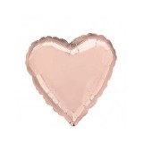 Balon Folie Metalizat Inima Rose Gold - 45 cm