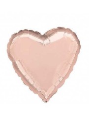 Balon Folie Metalizat Inima Rose Gold - 45 cm foto