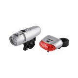 Lanterna set fata 0.9W+stop bicicleta