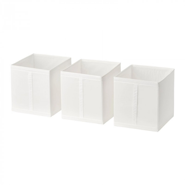 Set 3 cutii pentru depozitare haine, 31 x 34 x 33 cm, maner lateral