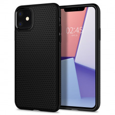 Husa Spigen Liquid Air pentru Apple iPhone 11 Negru Mat