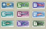 Ungaria 1962 - Zborul, aviație, avioane, elicopter, serie neuzata