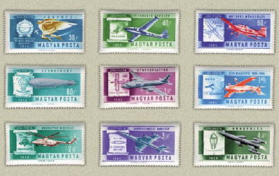 Ungaria 1962 - Zborul, aviatie, serie neuzata foto