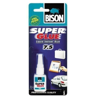 Adeziv instant cianoacrilat BISON Super Glue Industrial, 7,5ml foto