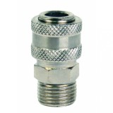 Conector rapid pneumatic 1/2 inch M din otel nichelat Raider