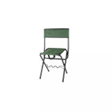 Scaun pliabil pentru pescuit, Verk Group, cu suport undita, verde, 40x29x69 cm