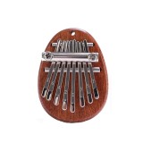 Instrument Muzical, Mini Kalimba, cu 8 Note, 7 x 5 cm, Lemn masiv pentru corp si otel inoxidabil