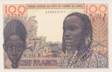 Bancnota Statele Africii de Vest 100 Franci (1965) - P201Bf UNC ( Benin )