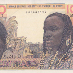 Bancnota Statele Africii de Vest 100 Franci (1965) - P201Bf UNC ( Benin )