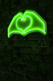 Decoratiune luminoasa LED, Sweetheart, Benzi flexibile de neon, DC 12 V, Verde, Neon Graph