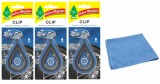 Odorizant auto Wunder- Baum Clip 3 Pack New Car si Laveta Microfibra 30x40cm, WUNDER-BAUM&reg;