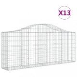 Cumpara ieftin Cosuri gabion arcuite 13 buc, 200x30x80/100cm, fier galvanizat
