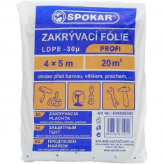 Folie Protectie Suprafete LDPE, 4x5 m, 30 Microni, Folie Protectie Impotriva Stropilor de Vopsea, Folii de Protectie Suprafete, Folie de Protectie Mob