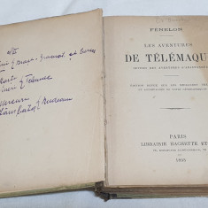 Carte de colectie in limba franceza anul 1893 Fénelon Les Aventures de Télémaque