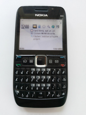 Telefon mobil Nokia E63, baterie holograma, incarcator original, ghid utilizare foto