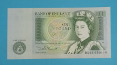Marea Britanie 1 Pound 1981 &amp;#039;Newton&amp;#039; UNC serie: DX41 650116 foto