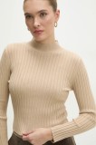 Answear Lab pulover femei, culoarea bej, light, cu turtleneck