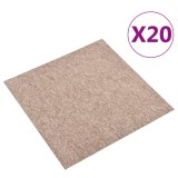VidaXL Plăci de pardoseală, 20 buc., bej, 50 x 50 cm, 5 m&sup2;