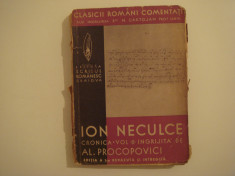 Cronica lui I. Neculce vol. II - N. Cartojan Editura Scrisul Romanesc 1936 foto