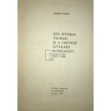 George Ivascu - Din istoria teoriei si a criticii literare romanesti, vol. 1 (Editia: 1967)