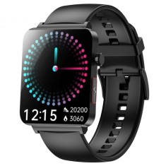 Smartwatch iSEN KS03 PRO Negru, 1.96 Touchscreen Color, Monitorizare Glucoza, HRV, ECG, Functii Sanatate, Bluetooth Call, Compatibil iOS Android