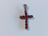 Cruciulita din argint cu granate #1859