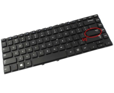 Tastatura Samsung Neagra NP350V4X layout US fara rama enter mic, NP355V4X layout US fara rama enter mic foto