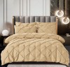 Lenjerie Pat Dublu Finet 6 Piese Bej Jojo Home - Cearceaf fara Elastic 230x250, Pilota 200x230, Fete Perna 55x80 + 70x70