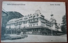 Carte postala, Baile Calimanesti-Valcea, Hotelul Societatii, perioada interbelica