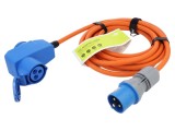 Prelungitor alimentare Goobay 3G2,5mm&sup2; 5m portocaliu 16A cod 76233