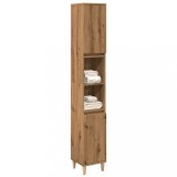 vidaXL Dulap de baie, stejar artizanal, 30x30x190 cm, lemn prelucrat