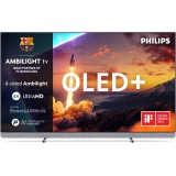 Televizor Philips AMBILIGHT tv OLED+ 55OLED910, 139 cm, Google TV, 4K Ultra HD, 100 Hz, Clasa F (Model 2025)