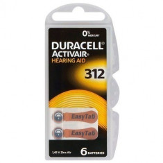 Baterii pentru proteze auditive Duracell ZA312 Zinc-Aer 6 Baterii /set foto