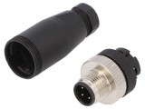 Mufă M12 4 PIN Ethernet IP65/IP67 Dreptă