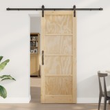 Ușă glisantă vidaXL cu set de accesorii 78x202 cm Lemn masiv de pin, Ușă interioară vidaXL &#039;ORKDAL&#039;78x202x4 cm Lemn masiv de pin