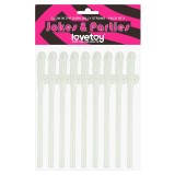 Set 9 paie de baut fosforescente Lovetoy in forma de penis