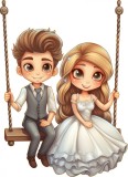 Cumpara ieftin Sticker decorativ Printul si Princess, Maro, 82 cm, 7921ST-2, Oem