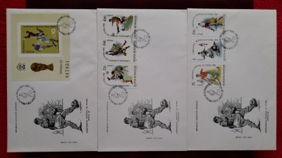1982-Lp1046,1047-CM de fotbal Spania,serie+col.dant.- FDC foto