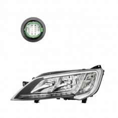 Far Citroen Jumper, Fiat Ducato, Peugeot Boxer, 06.2014-, Electric, tip bec H7+H7, omologare ECE, cu motoras, argintiu, cu lumina LED de zi, 13742970