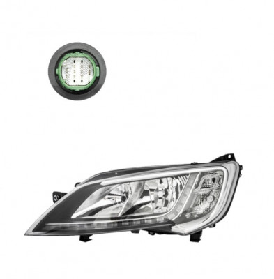 Far Citroen Jumper, Fiat Ducato, Peugeot Boxer, 06.2014-, Electric, tip bec H7+H7, omologare ECE, cu motoras, argintiu, cu lumina LED de zi, 13742970 foto