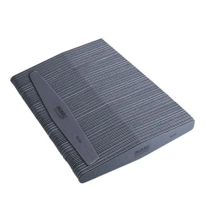 50buc - Inginails Professional Pilă de unghii, gri cu centru negru. Lavabilă și dezinfectantă 80/80 foto