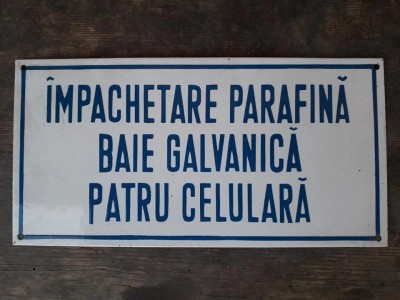 HST Tablă emailată Rom&amp;acirc;nia comunistă decor colecție foto