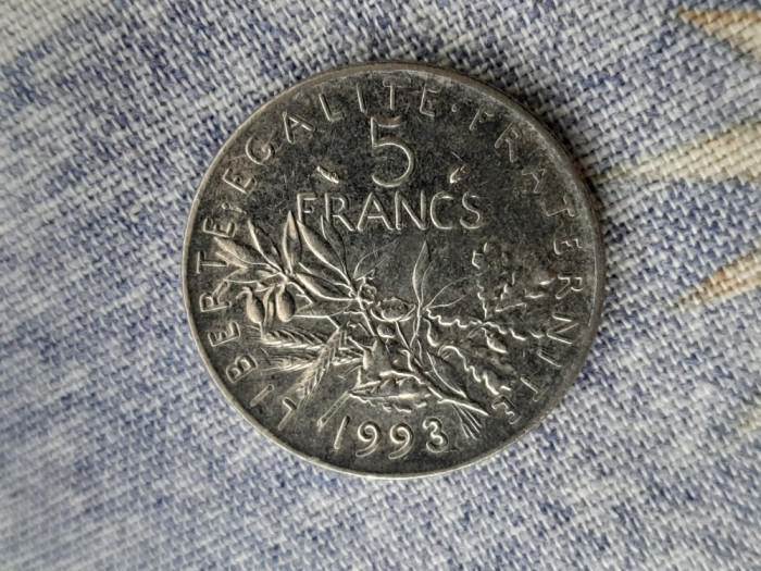 5 FRANCS 1993 franta