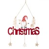Decorațiune Crăciun, Merry Christmas, Gnome, Lemn, Catifea Bordo, 30cm, Oem