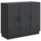 vidaXL Bufet Negru 89 x 34,5 x 77 cm Lemn prelucrat 895336