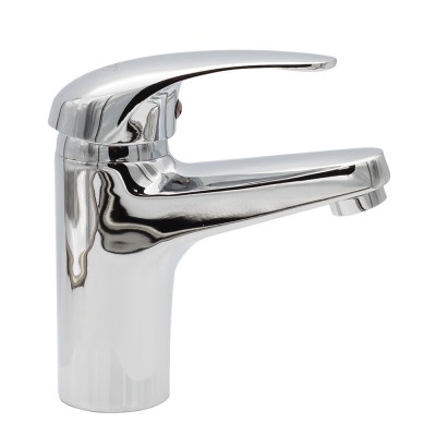 Bateria de lavoar inalt Smack 6885L pentru baie , finisaj cromat, pipa fixa. foto